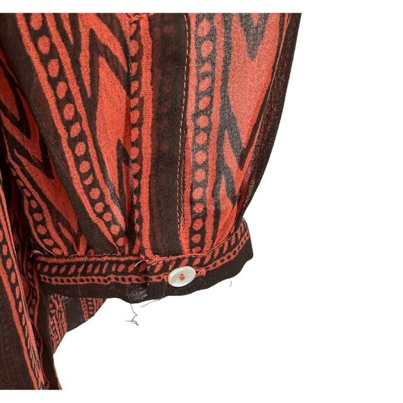 Free People Women’s Feather In The Wind Sheer Print Beaded Tunic Size M - Picture 8 of 12